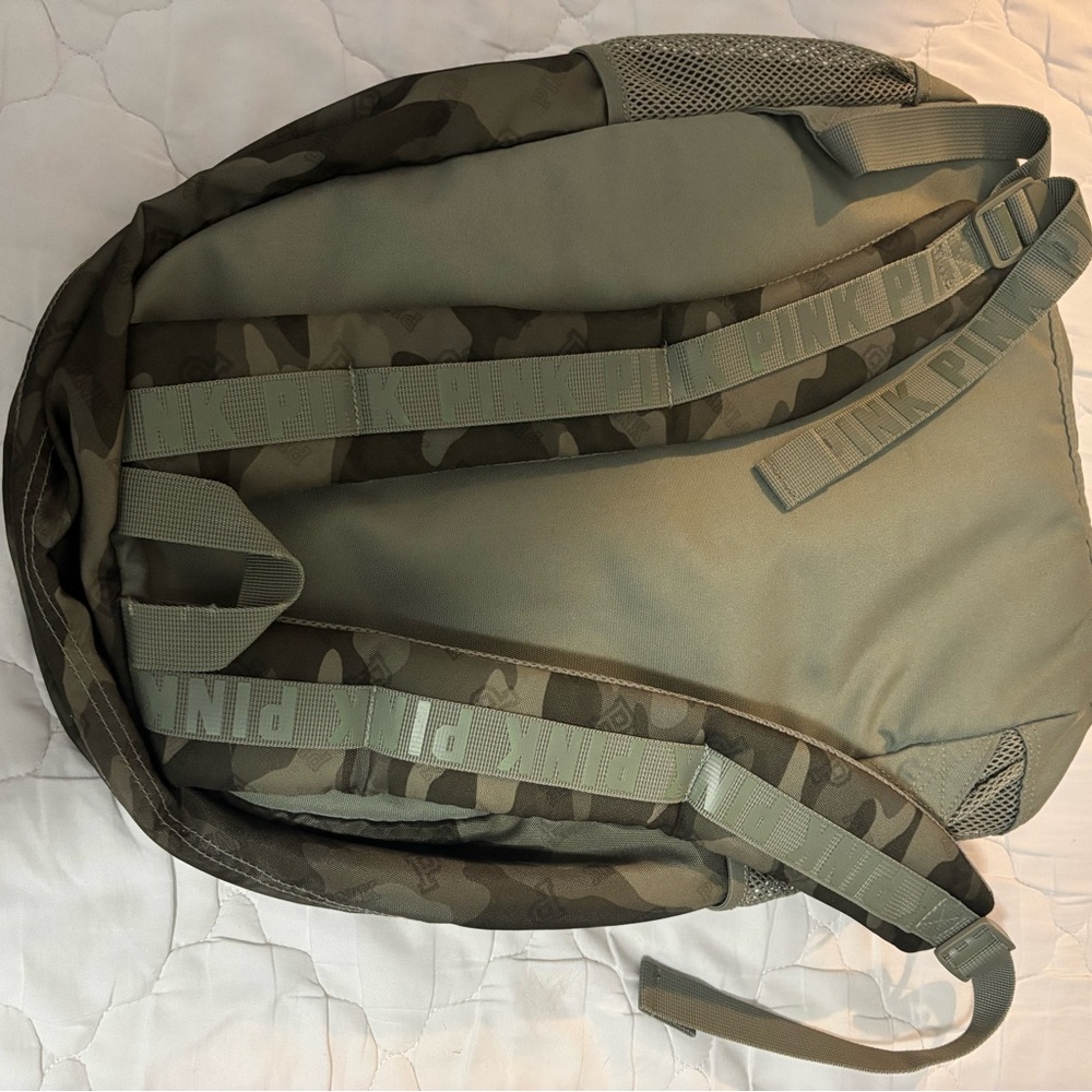 PINK Victoria's Secret Camo Green Backpack - Picture 2 of 2